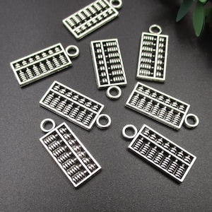 10PCS 24x10mm Silver Abacus Charms,2 Sided-p2071-B