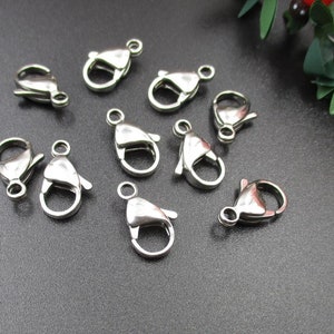 10Pcs Lobster Clasps,Jewelry Making Supplies, Stainless Steel,4 Sizes-s1052