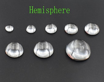 10pcs Hemisphere glass cabochon round domed glass,Clear Photo Glass-8 dimensions to choose From 8mm-25mm-B103