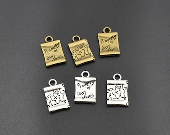 10PCS 10×13mm  Treasure Map Charms 2 Colors Available-p1257