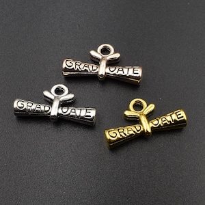 10 dijes de diploma de 21 x 10 mm, 3 colores disponibles - p2164