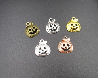 10PCS,18x16mm Pumpkin-Face Charms DIY Supplies,5 Colors Available-p1007