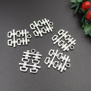 10 unidades 21x24mm prata chinesa Xi Charms-p2417-B