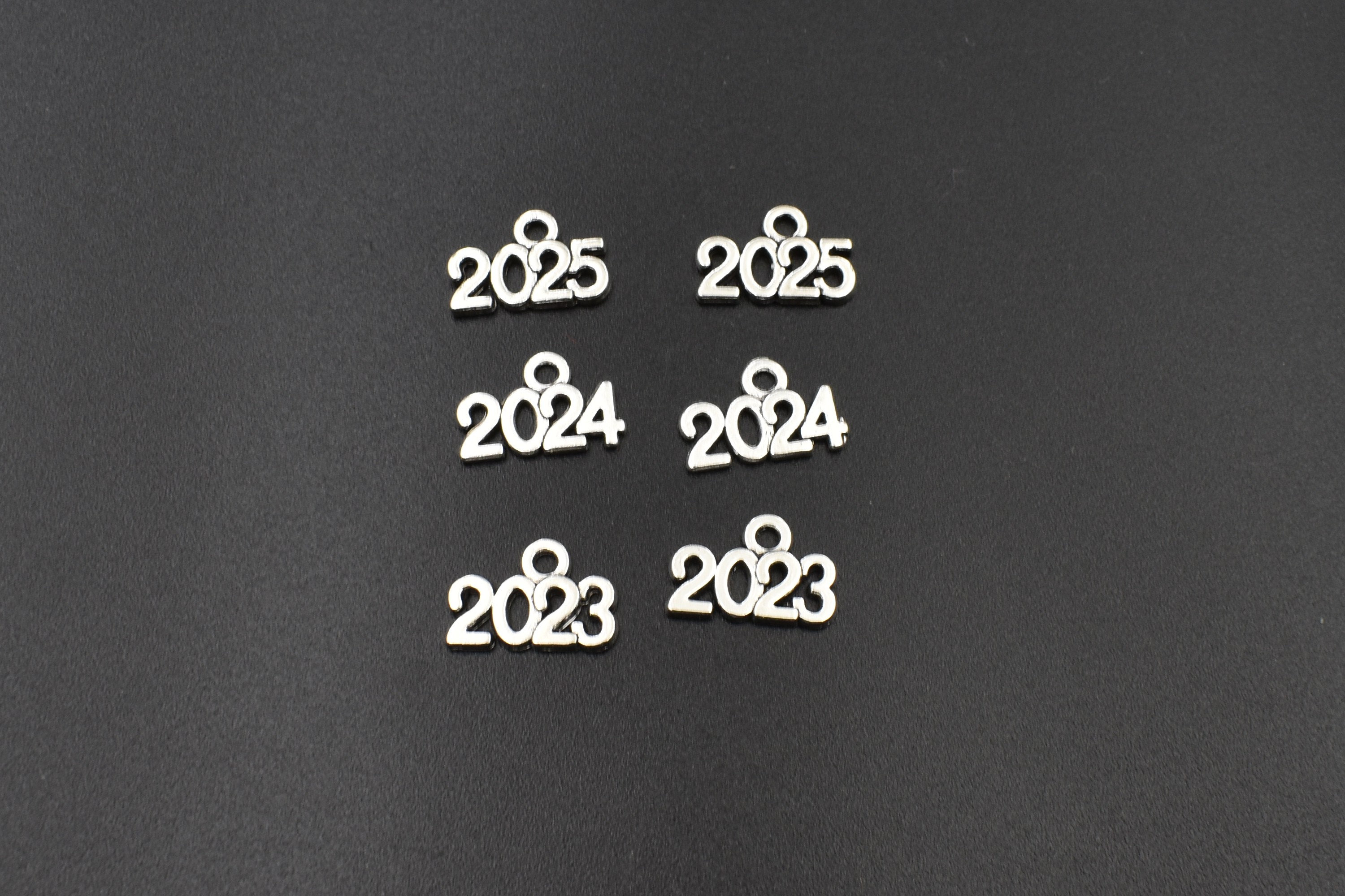 20Pcs 13x10mm Silver Year Charms,2023 2024 2025-p2619