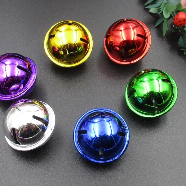 2PCS Large Size Jingle Bells Charms Mixed Color For Choose--p1360