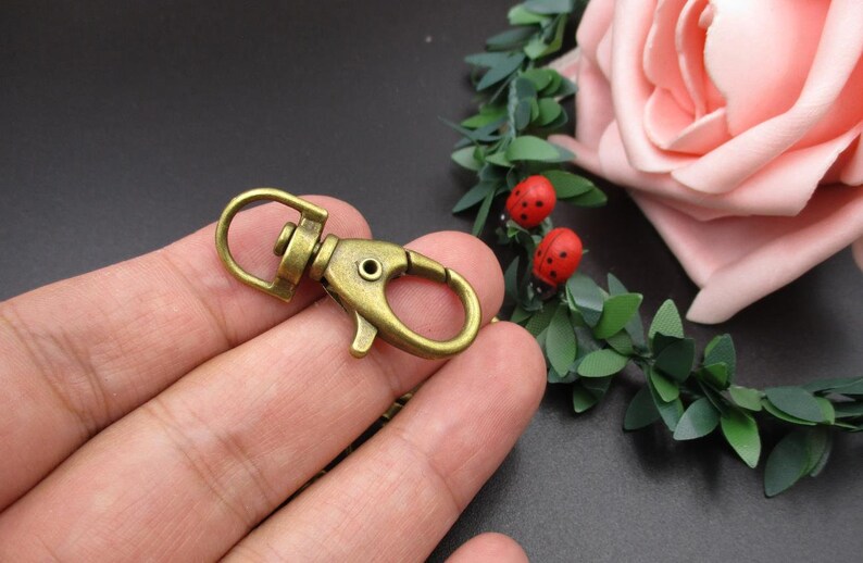 5pcs 38\u00d717mm Big Bronze Lobster Swivel Clasps-s1057-A