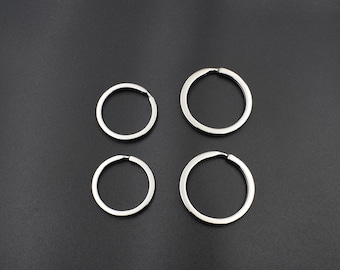 10Pcs Stainless Steel Key Rings,2 Sizes Available-s1062