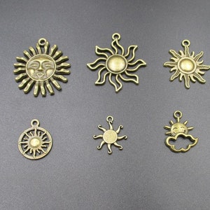 Collection-Sun Charms! Antique Bronze Tone,6 Styles Of Free Choice-Co08