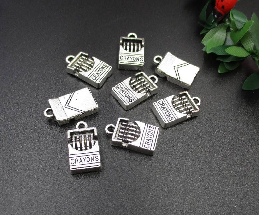 10pcs 16x9mm Silver Crayon Charms 3d-p1919 - Etsy 10pcs 16x9mm Silver Crayon Charms 3d-p1919 - Etsy