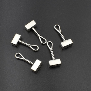 10Pcs 24x10x5mm Silver Hammer Charms,3D-p2649