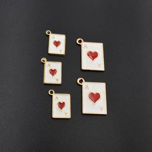 5 stuks emaille pokerbedels, 2 maten beschikbaar-p2715