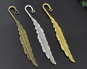 2Pcs 15x120mm Long Feather Charms,Bookmarks,3 Colors Available-p1418