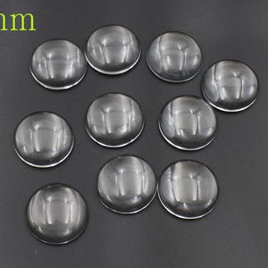 25mm Clear Glass Cabochons: 100pcs Round Domed Transparent Photo Glass