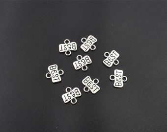 20Pcs 13x12mm Silver Best Connector Charms-p2706