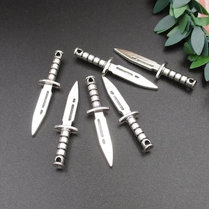 10PCS 39x9mm Silver Sword Charms-p2376