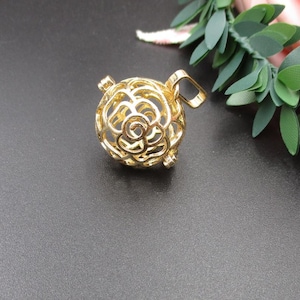 1Pcs 20×23×28mm Golden Gem Cage Pendant,Max for 16mm Pearls or Gemstones-p1675-C