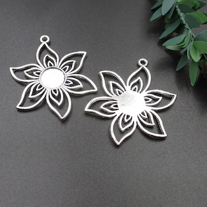 5 Stück 10mm Runde Cameo Cabochon Basis Blume Einstellung, Anhänger, Antik Silber Blank Erkenntnisse Tabletts-b2501-B