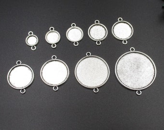 SOFPLATE 1 boîte de 24 plateaux à Strass Pendentifs 25mm avec