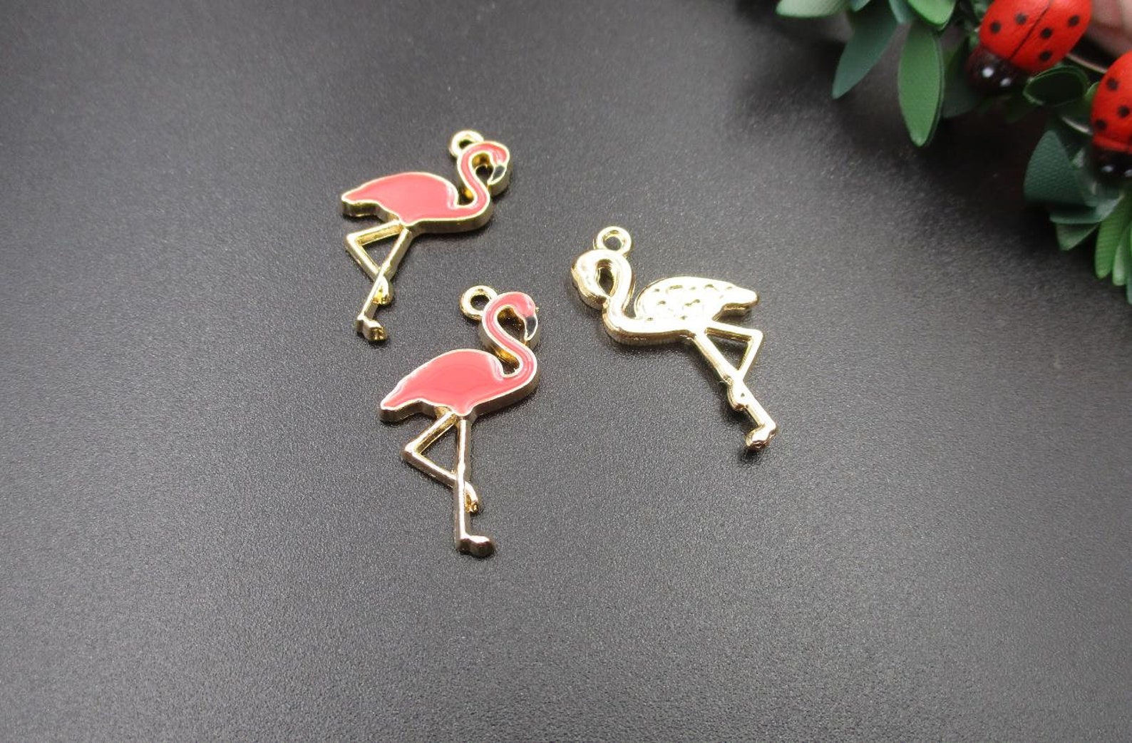 5pcs25x15mmred Flamingo Charms-p2117 | Etsy