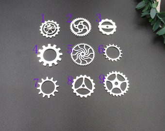 Collection-Gear Charms! Antique Silver Tone,9 Styles Of Free Choice-Co06