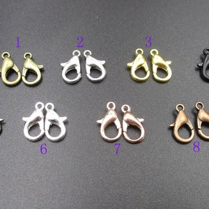 20pcs lobster clasps,jewelry making supplies, 6*12mm,9 Colors-s1005