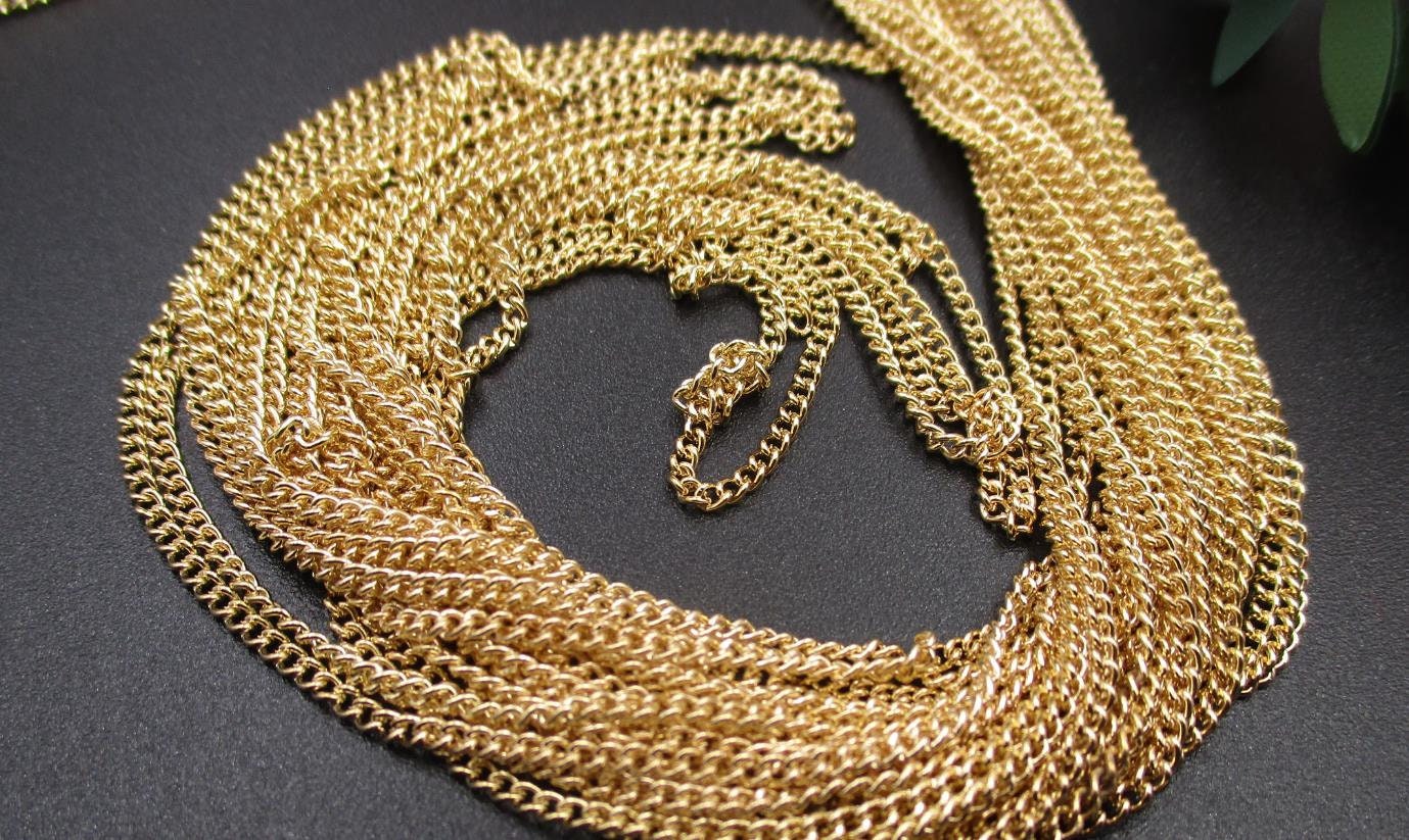 5M Length Fine Chains1.5 x 1.5mmDIY Supplies 5 Colros Etsy