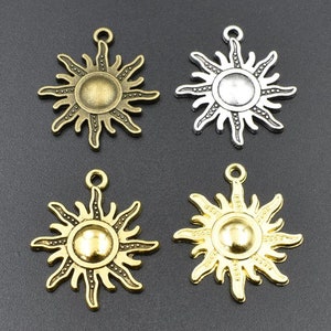 10PCS,25x28mmSun Charms 4 Colors Available-p1063