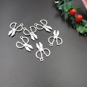 10Pcs 28x21mm Silver Scissor Charms-p2075