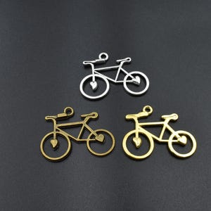 10PCS,31x24mm Bicycle Charm, Vehicle Pendants,3 Colors Available-p1068