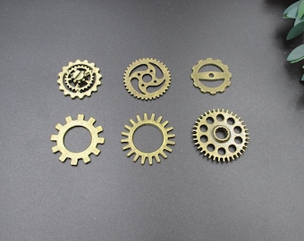 Collection-Gear Charms! Antique Bronze Tone,6 Styles Of Free Choice-Co07