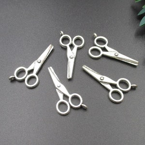 10Pcs 33x16mm Silver Scissor Charms-p2205-B