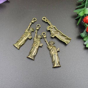 5PCS,18x50mm,Bronze Statue of Liberty Charms,Goddess Pendants-p1050