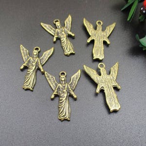 10PCS,17x25mm,Bronze Angel Charms Priest Pendants-p1334