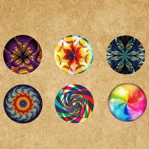 Colores deslumbrantes 6pcs cabujones redondos de vidrio, cabujón de la foto de cristal de alta calidad, cristal de la foto clara, 12 mm, 14 mm, 16 mm, 18 mm, 20 mm, 25 mm, 30 mm-br1003