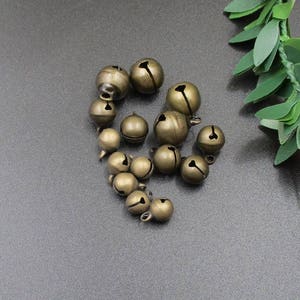 50PCS Copper Plated Round Bronze Bells(From 6mm to 12mm),Accessories, DIY Supplies, Jewelry Making-p1011-A