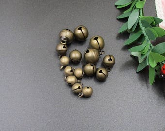 50PCS Copper Plated Round Bronze Bells(From 6mm to 12mm),Accessories, DIY Supplies, Jewelry Making-p1011-A