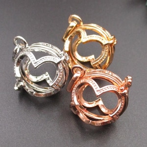 1Pcs 21×24×28mm Gem Cage Pendant,Cage Charm for 16mm Pearls or Gemstones 3 Colors Available-p1625
