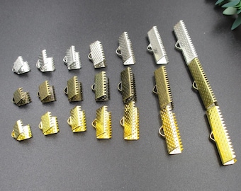 20Pcs Clips for Jewelry Making,Ribbon Ends,3 Colors and Multiple Sizes Are Optional-s1017