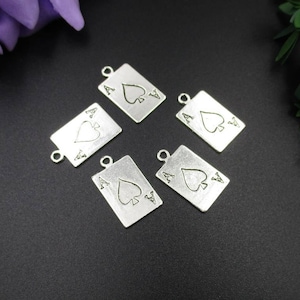 10 dijes de as de plata de 20 x 12 mm, de 2 caras, p1364-B