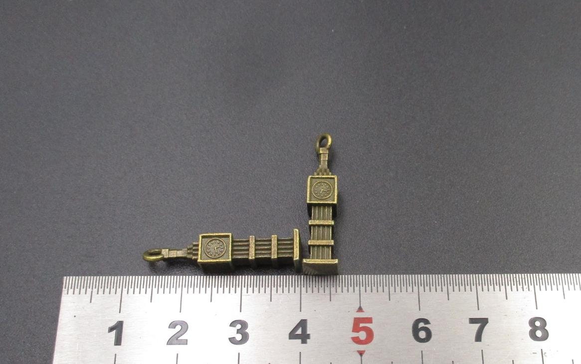 全ての 10pcs 8x27mm Sides 4 on Details With Charms Ben Big Bronze その他