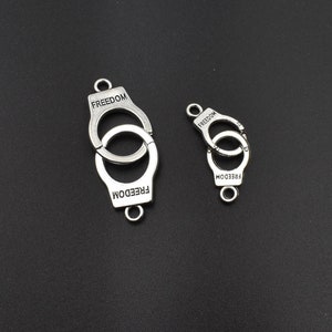 10PCS 30x10mm Silver Handcuffs Charms 2 Sizes Available-p2564