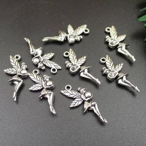 Wholesale! 100PCS,26x12mm Silver Angel Charms-p1005-B