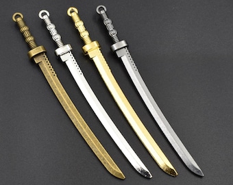 2PCS 108x10mm Long Sword Charms,4 Colors Available-p1009