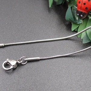 50CM longitud cadenas de acero inoxidable, cadenas terminadas, cadenas de collar DIY, cadena ósea de serpiente-c1061