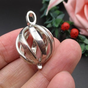 1Pcs 212129mm Big Gem Cage Pendant,Cage Charm Max for 18mm Pearls or Gemstones 3 Colors Available-p1548 image 4