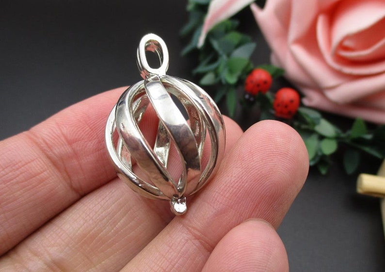 1Pcs 212129mm Big Gem Cage Pendant,Cage Charm Max for 18mm Pearls or Gemstones 3 Colors Available-p1548 image 4
