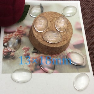 Wholesale 100pcs 13*18mm Clear Oval Magnifying Dome Cabs - For Cameo Pendants, Photo Jewelry, Rings Necklaces-c1318
