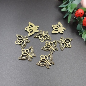 20 Stück 15×19 mm Bronze Schmetterling Charms-p1170-A