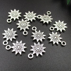 10PCS,15x12mm Silver Sun Charms-p1972
