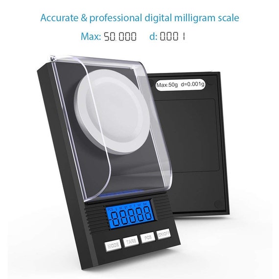 Portable 50g X 0.001 Precision Mini Pocket Digital Jewellery Milligram LCD Scale 